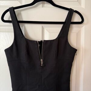 Alexander Wang Bodycon Black Zip Up Mini Dress